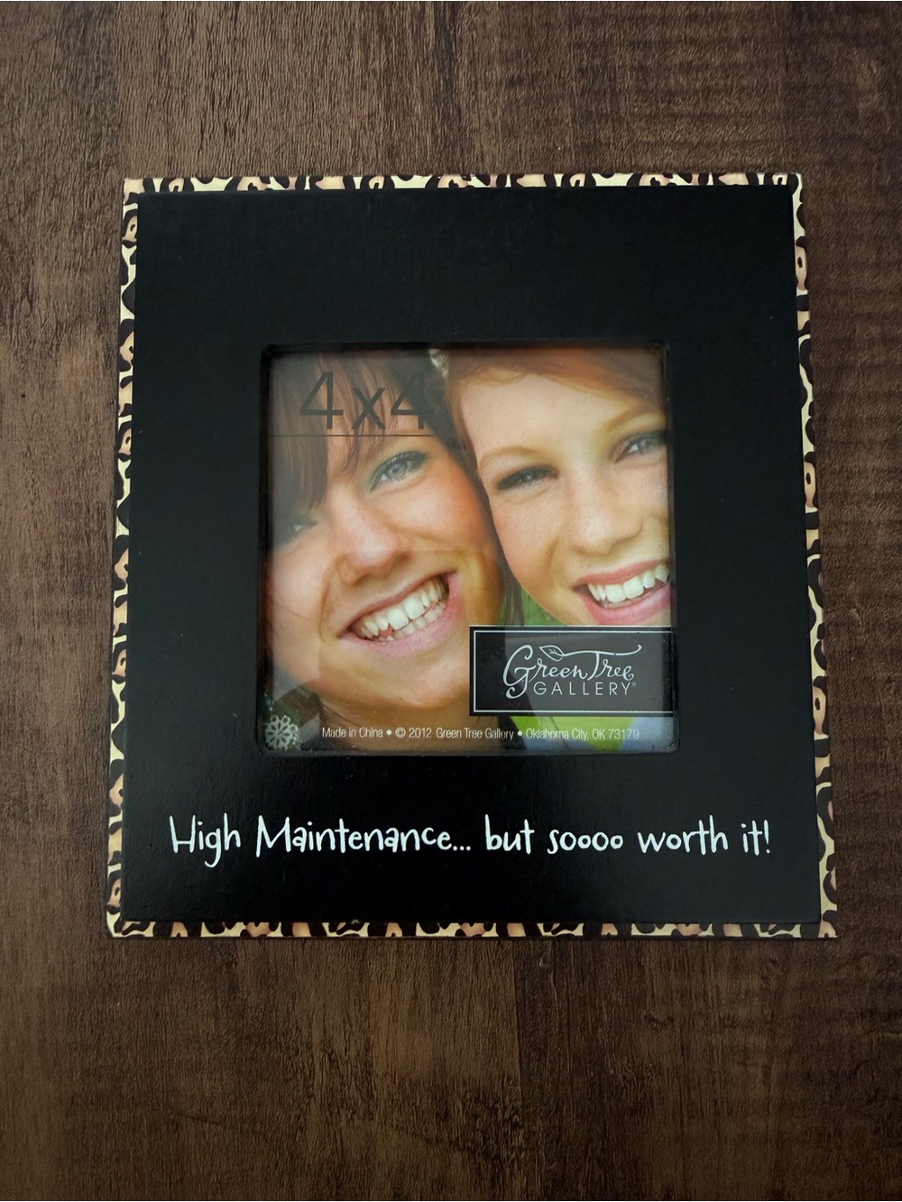 Black Picture Frame with Leopard Edge - High Maintenance Quote